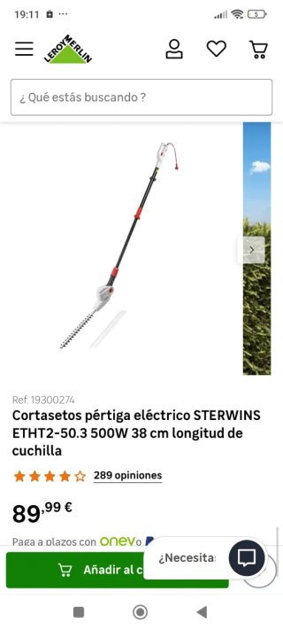 Cortasetos Einhell con pértiga