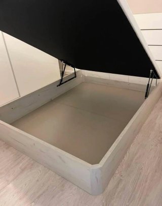 Base Cama Canapé Abatible Gris Claro