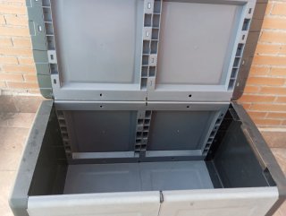 Baúl de resina gris