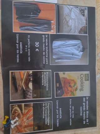 Uniforme cocina grado medio Talla M/S