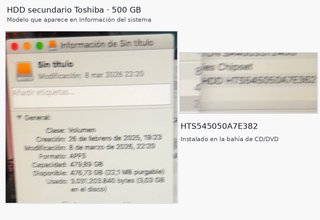 MacBook Pro 13” i5 16GB SSD 250GB + HDD 500GB