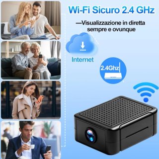 Mini Telecamera WiFi 1080P Visione Notturna Nuova
