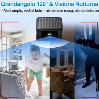 Mini Telecamera WiFi 1080P Visione Notturna Nuova