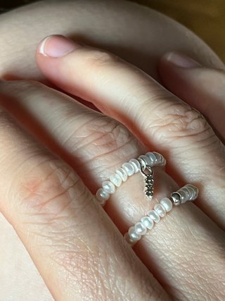 Pack 2 Anillos Plata Tous Straight, perla natural