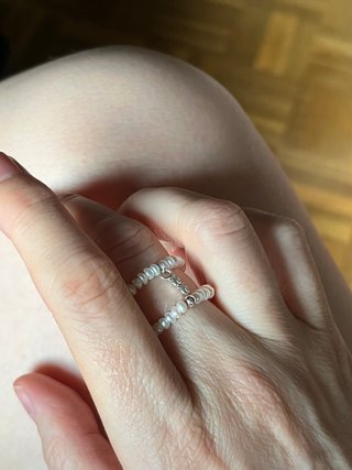 Pack 2 Anillos Plata Tous Straight, perla natural