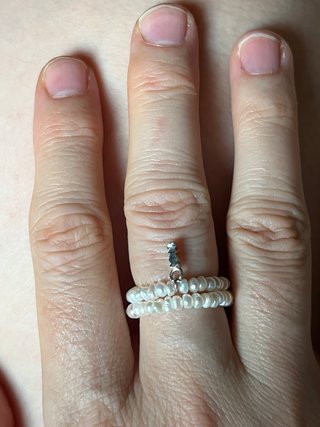 Pack 2 Anillos Plata Tous Straight, perla natural