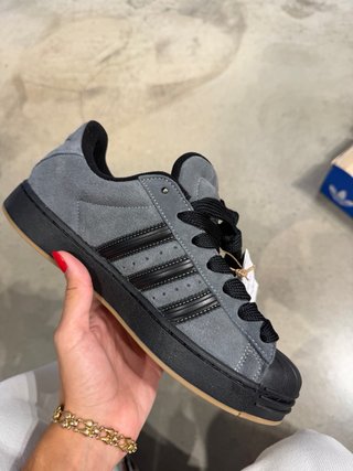 Adidas Superstar Gris y Negro