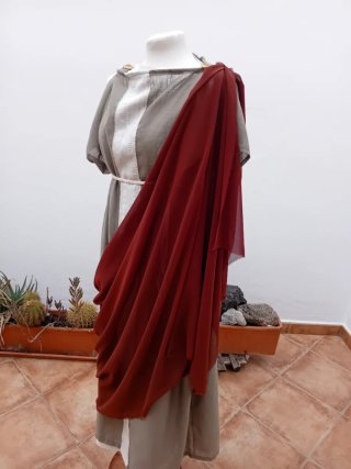 Traje Romana Doble Túnica de lino y viscosa