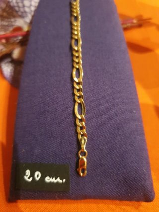 Pulsera 3x1 Tipo Cartier Oro 18k. 20cm.