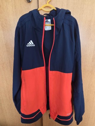 Sudadera Adidas Azul y naranja Talla M