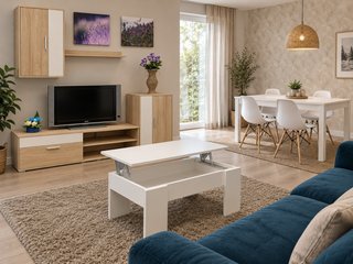 Mesa centro, comedor y mueble salón