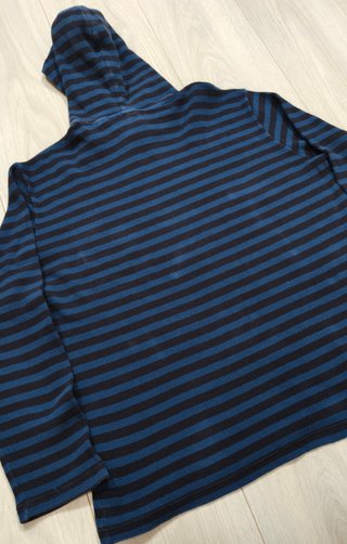 Sudadera Lacoste Rayas Azul Marino y Negro