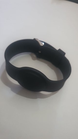10 Pulseras RFID Silicona Negra Ajustables