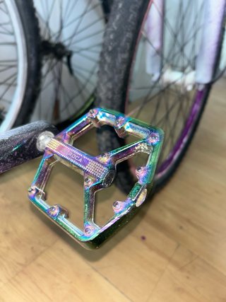 Bicicleta de Stunt Blanca y Rosa