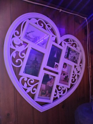 Marco de fotos corazón blanco