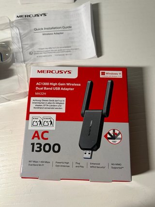 Adaptador WiFi MERCUSYS AC1300 USB Dual Band