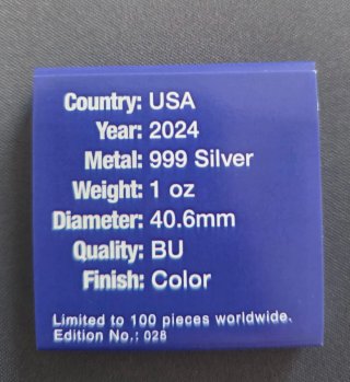 Moneda American Silver Eagle Trump NRA 2024 1 oz