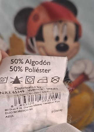Funda Nórdica y Funda Almohada Disney Mickey Azul