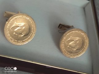 Conjunto Insignia y Gemelos Policía Nacional,