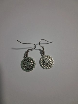 Pendientes Sol Bisutería Plata