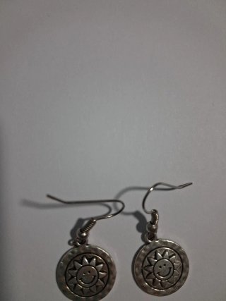 Pendientes Sol Bisutería Plata