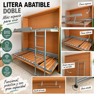 Litera abatible doble con escalera