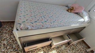 Cama nido 90x190cm con 3 cajones