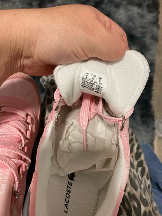 Zapatillas Lacoste rosas y grises talla 36