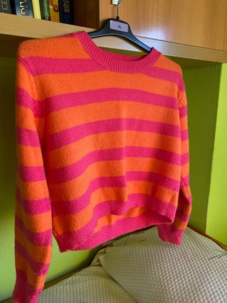 Jersey rayas naranja y rosa