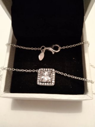 Collar Pandora Plata Cuadrado
