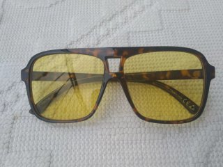 Occhiali da Sole Vintage Tartarugati Lenti Gialle