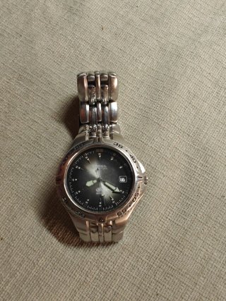 Orologio Fossil Uomo Nero e Argento