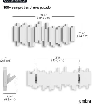 Perchero de pared Umbra plegable