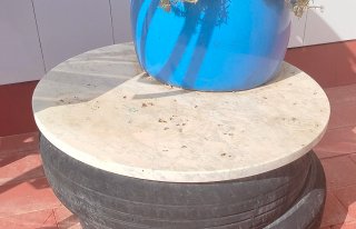 Tapa Mármol Redonda 60 cm