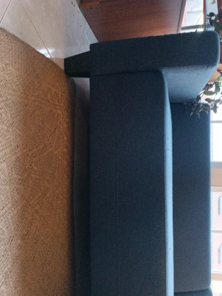 Sofá chaise longue azul medio