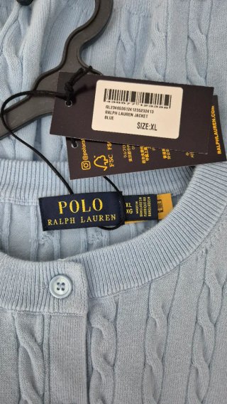 Casaco malha mulher Polo Ralph Lauren azul XL