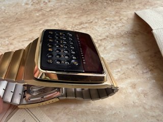Vintage Gold Plated Hewlett-Packard HP-01 LED Digi