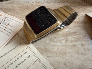 Vintage Gold Plated Hewlett-Packard HP-01 LED Digi
