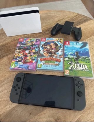 Nintendo Switch + 3 Juegos