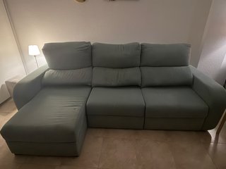 Sofá chaise longue verde