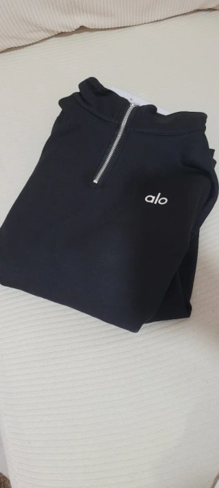 Sudadera Alo 1/4 Zip Negra Talla M