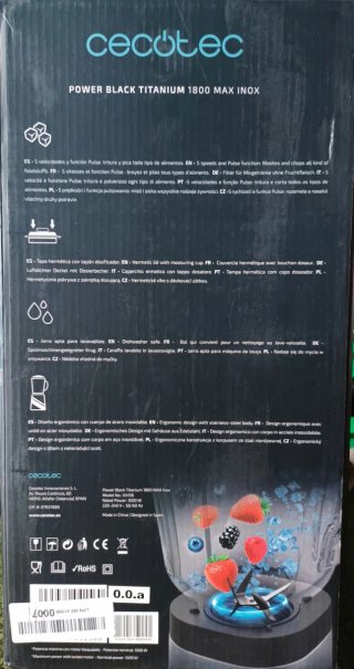 Batidora Cecotec Power Black Titanium 1800