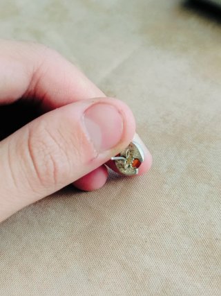 Pendiente Plata con Ámbar Marrón