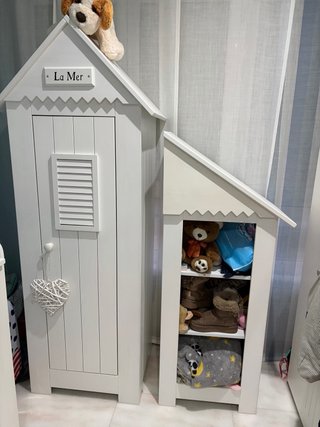 Cómoda cambiador, armario y estantería infantil