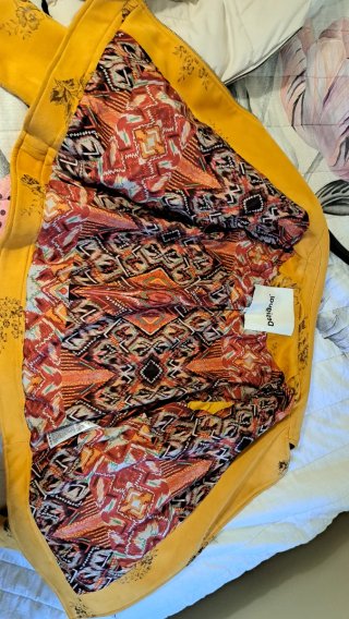 Cazadora Desigual floral mostaza T.42