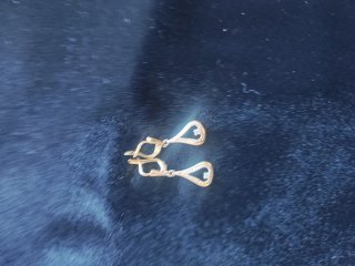 Pendientes vintage dorados con cristal