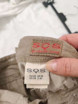 Pantalón vaquero Sos beige mujer