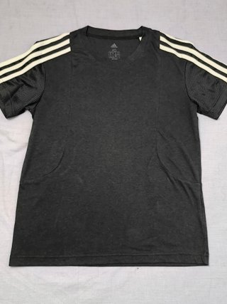 Adidas Camiseta Deportiva Mangas Rejilla Negra XS