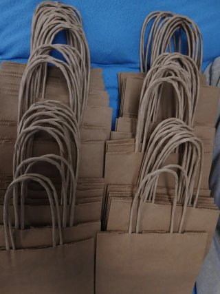 50 Sacos Papel Castanho 14+8,5x21