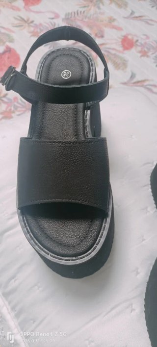 Sandalias de plataforma negras talla 35